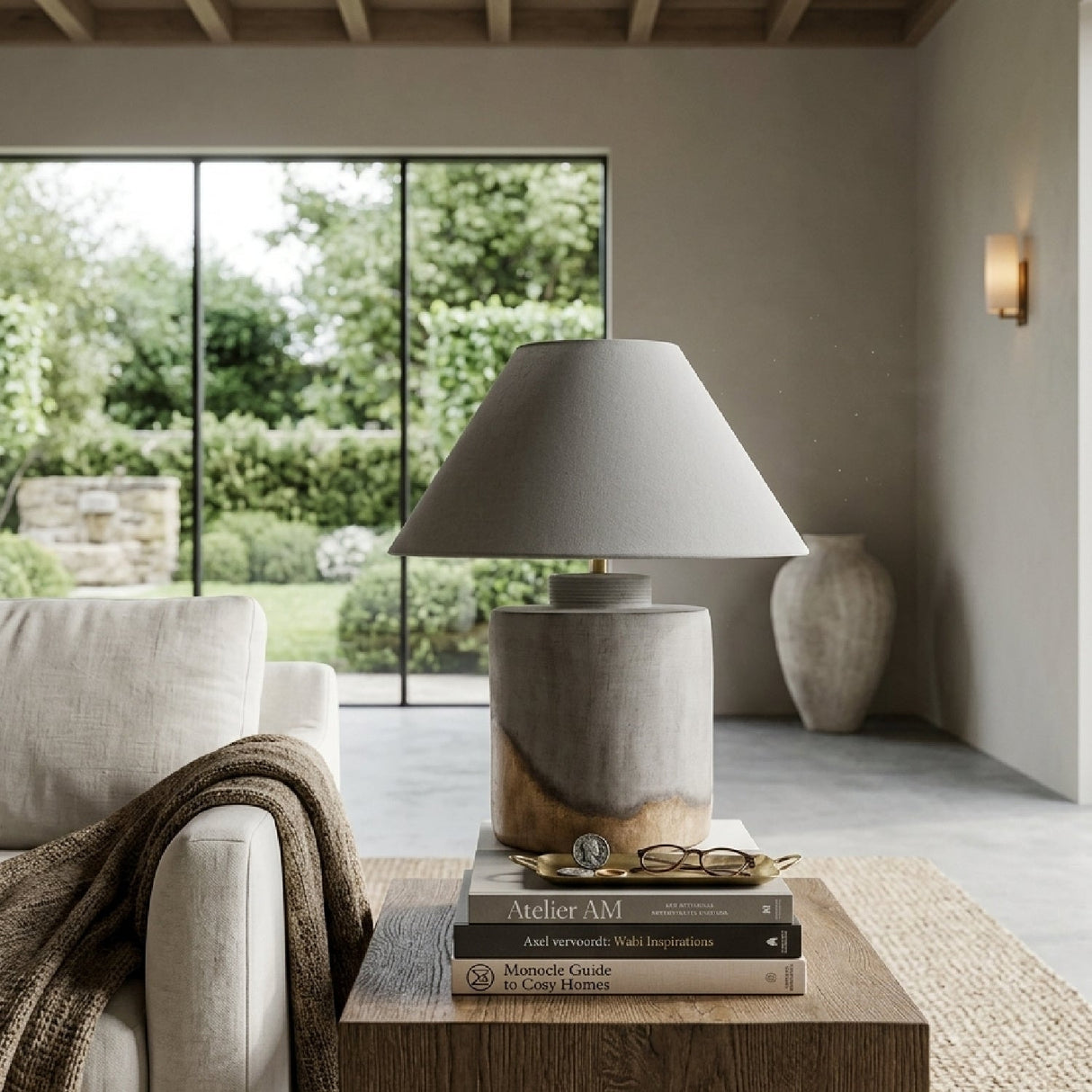 Modern European furniture - Two-Toned Ceramic Table Lamp - www.oroa.com