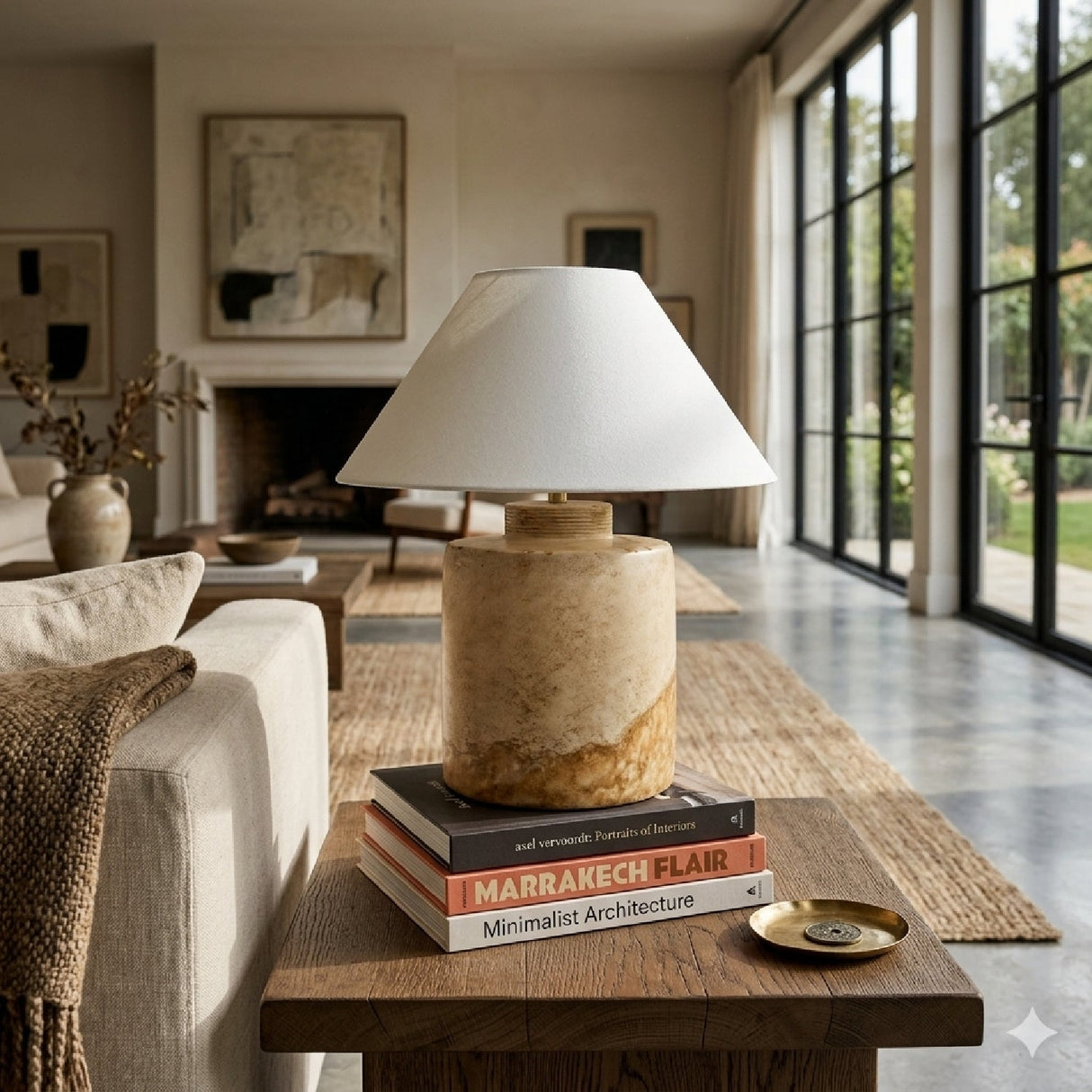 Modern European furniture - Two-Toned Ceramic Table Lamp - www.oroa.com