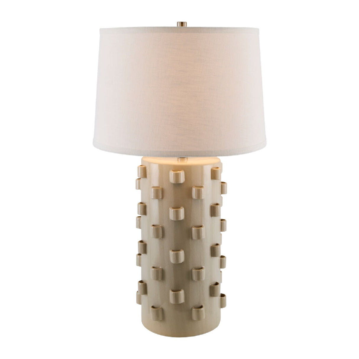 Modern European furniture - Cream Ceramic Embellished Table Lamp - www.oroa.com
