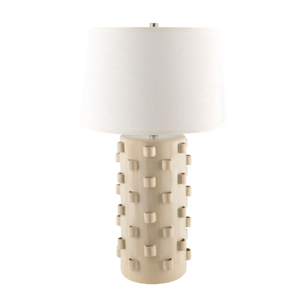 Modern European furniture - Cream Ceramic Embellished Table Lamp - www.oroa.com