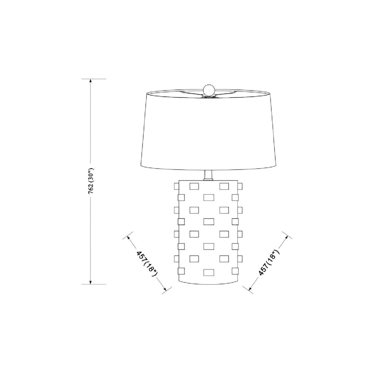 Cream Ceramic Embellished Table Lamp | Oroa.com