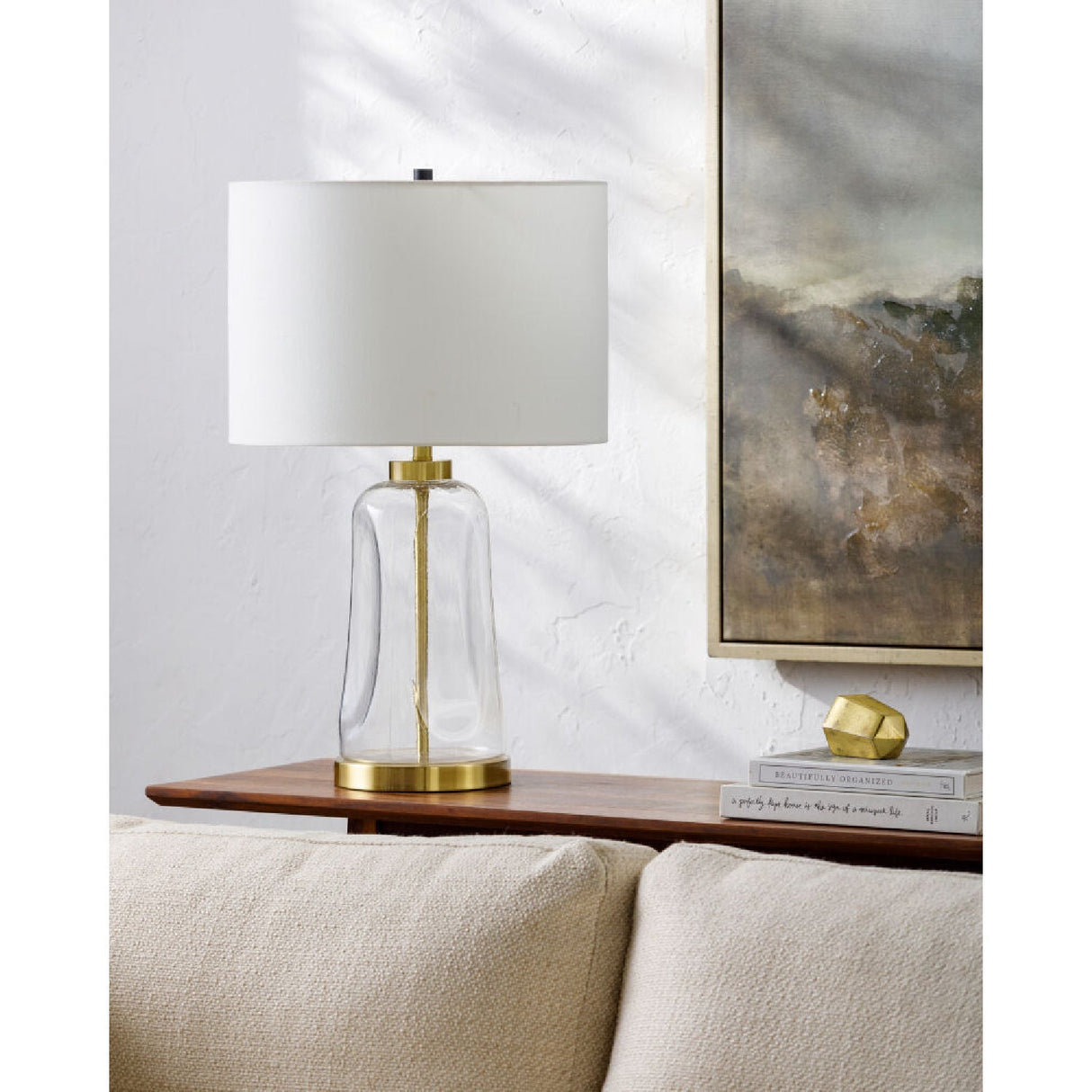 Modern European furniture - Clear Glass Cotton Table Lamp - www.oroa.com
