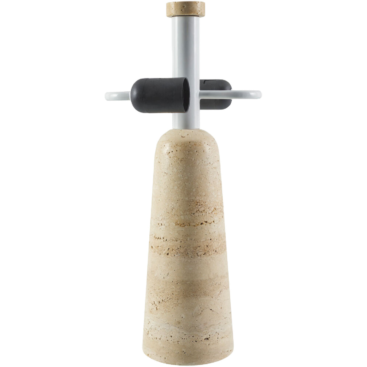 Metal Shade Travertine Table Lamp L | Oroa.com