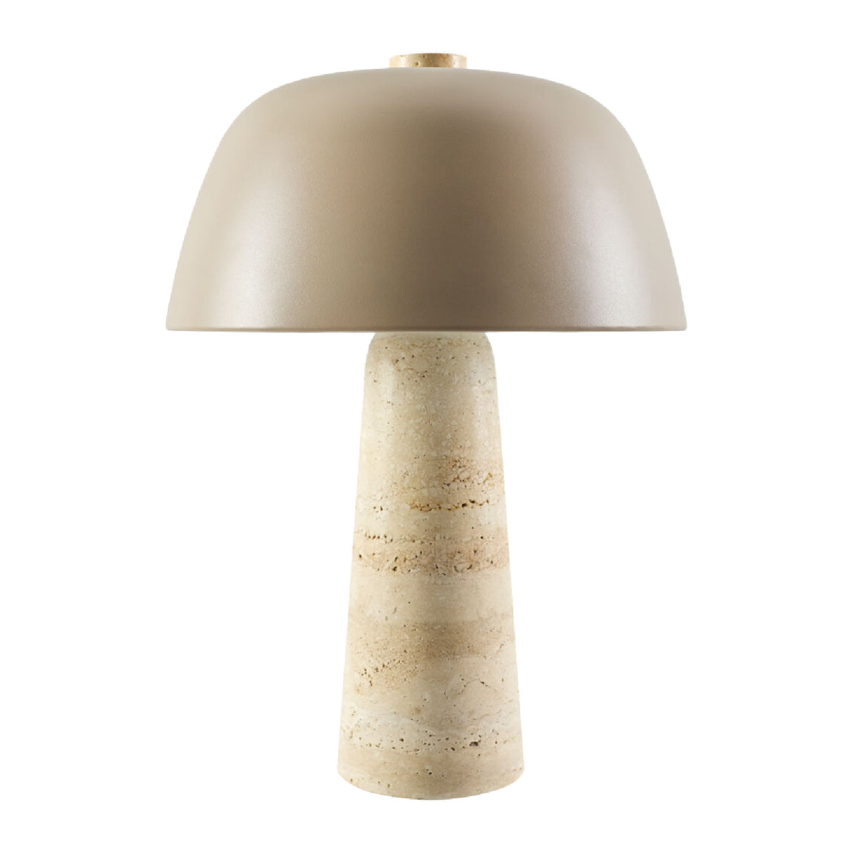 Metal Shade Travertine Table Lamp L | Oroa.com