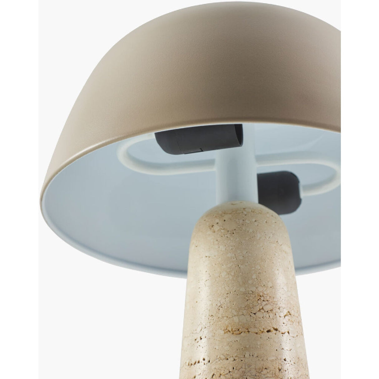 Modern European furniture - Metal Shade Travertine Table Lamp L - www.oroa.com