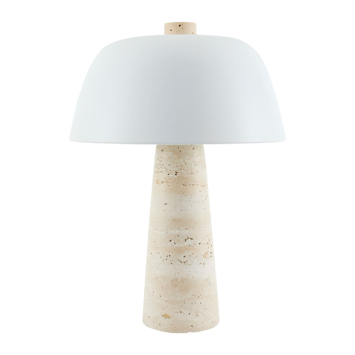 Metal Shade Travertine Table Lamp L | Oroa.com