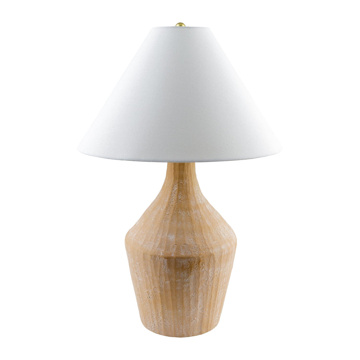 Modern European furniture - Glazed Beige Ceramic Table Lamp - www.oroa.com