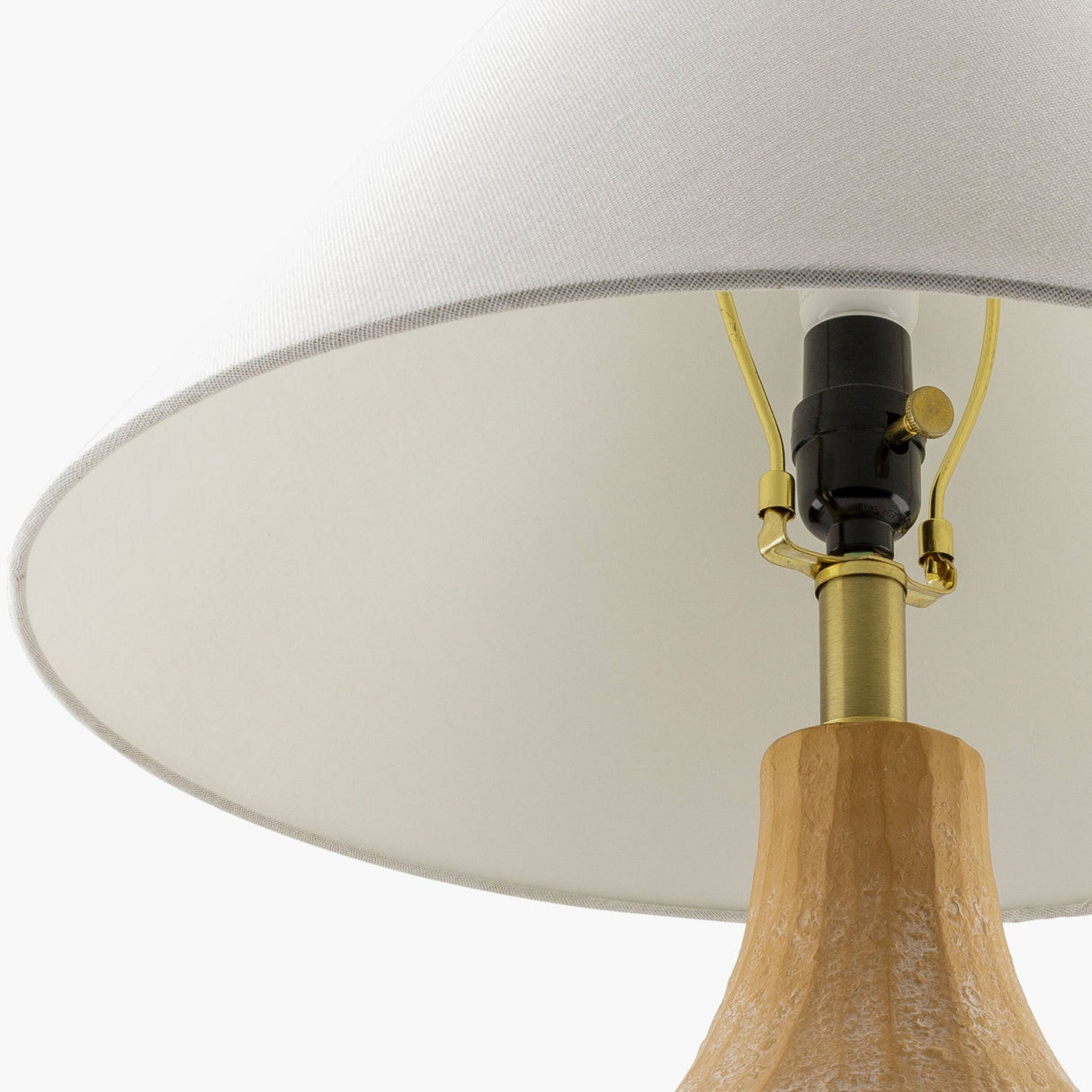 Modern European furniture - Glazed Beige Ceramic Table Lamp - www.oroa.com
