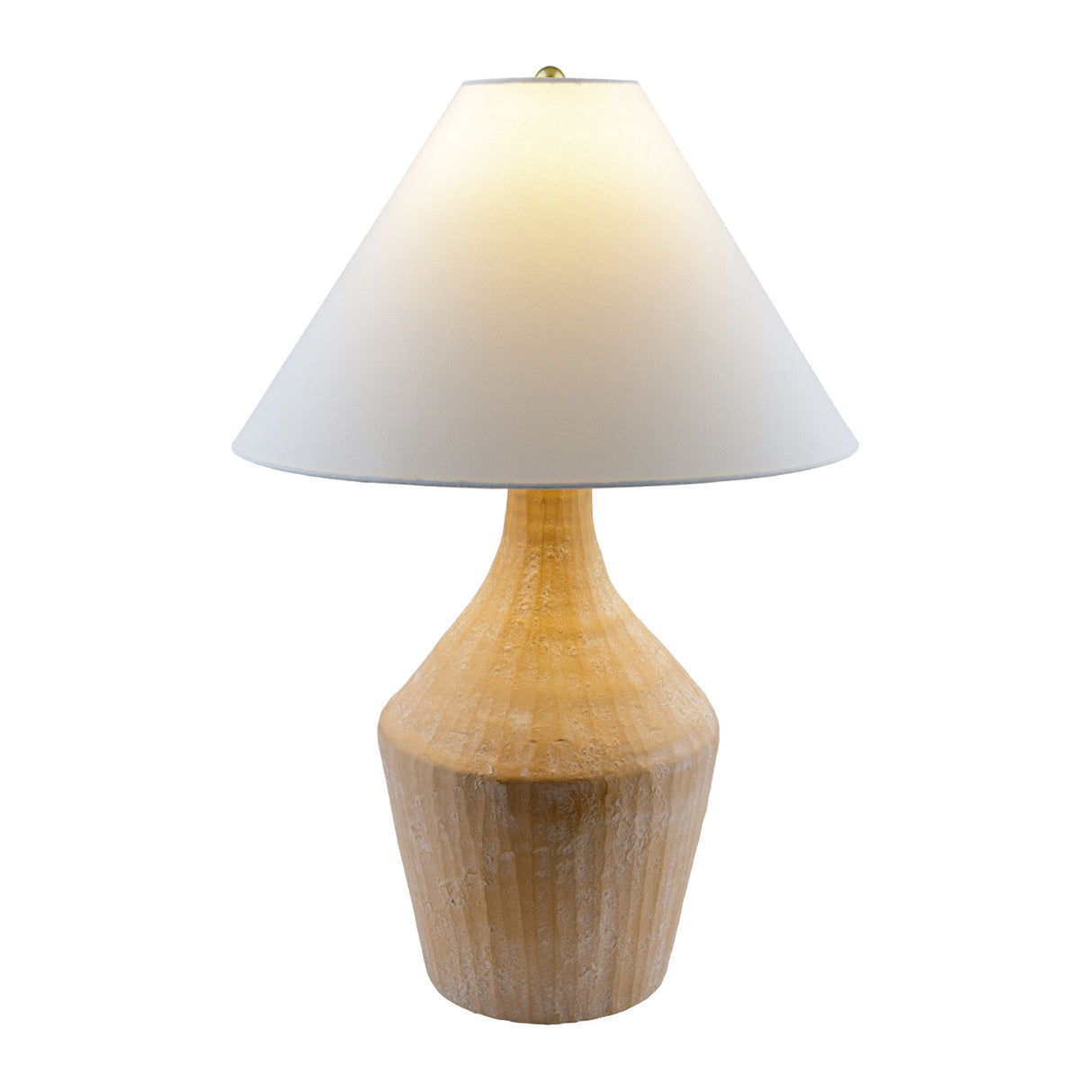 Modern European furniture - Glazed Beige Ceramic Table Lamp - www.oroa.com