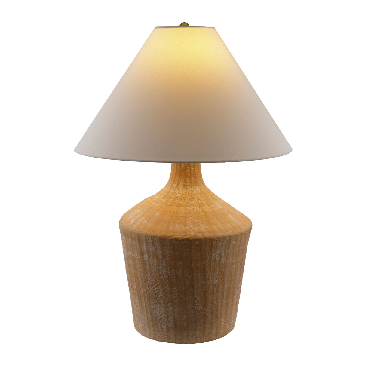 Modern European furniture - Glazed Beige Ceramic Table Lamp - www.oroa.com