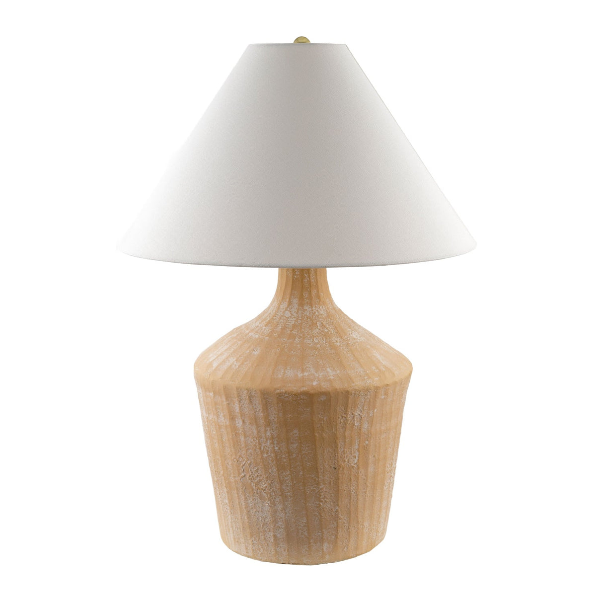 Modern European furniture - Glazed Beige Ceramic Table Lamp - www.oroa.com