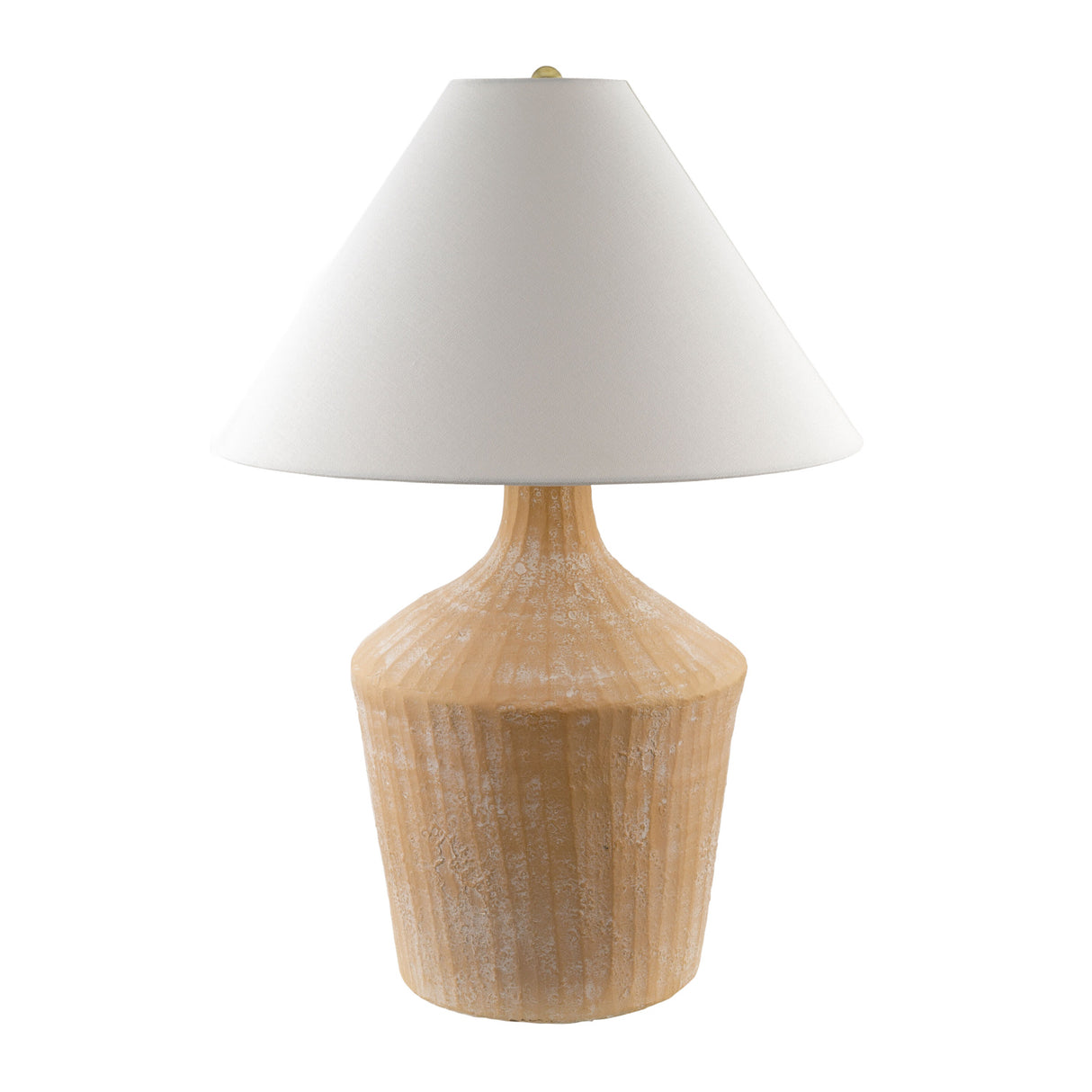 Modern European furniture - Glazed Beige Ceramic Table Lamp - www.oroa.com