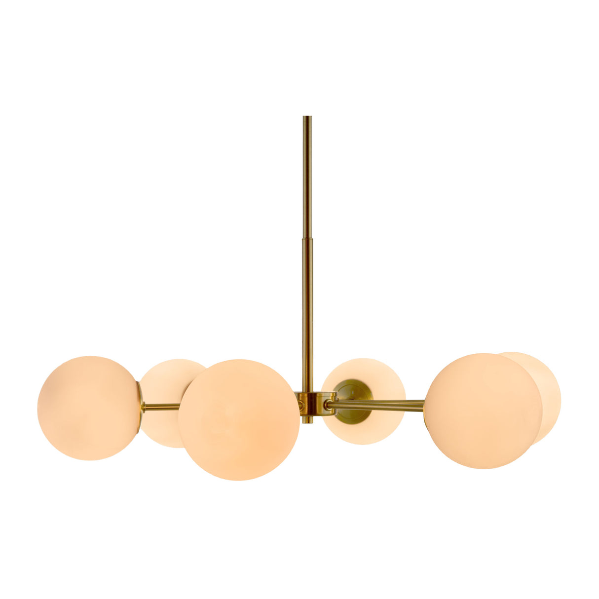 White Glass Orb 6-Light Chandelier | Oroa.com