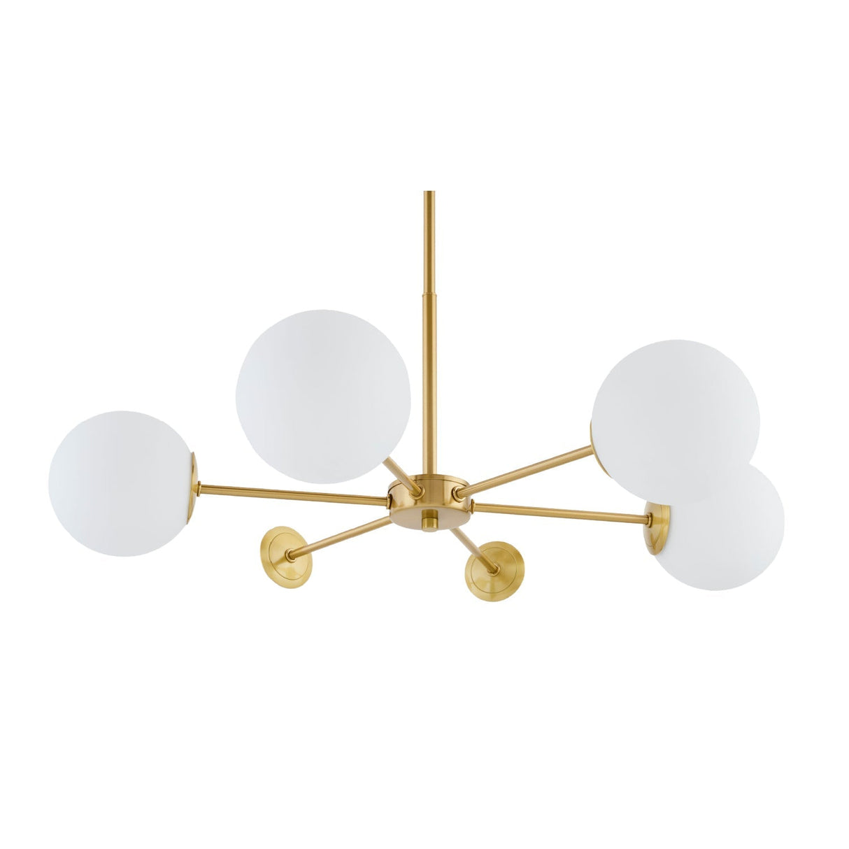 Modern European furniture - White Glass Orb 6-Light Chandelier - www.oroa.com