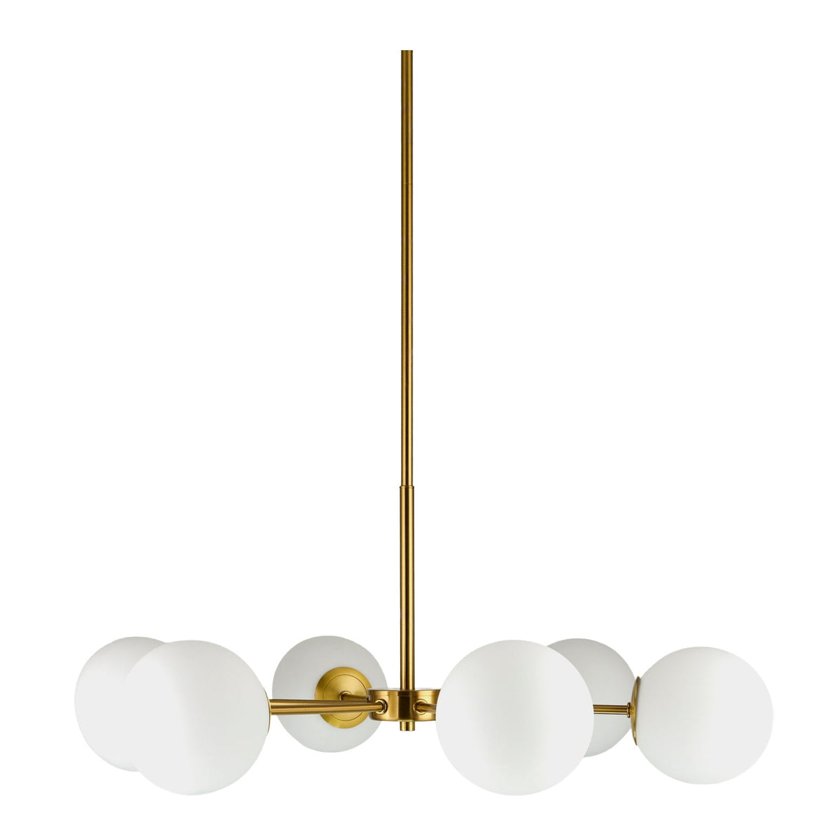 Modern European furniture - White Glass Orb 6-Light Chandelier - www.oroa.com