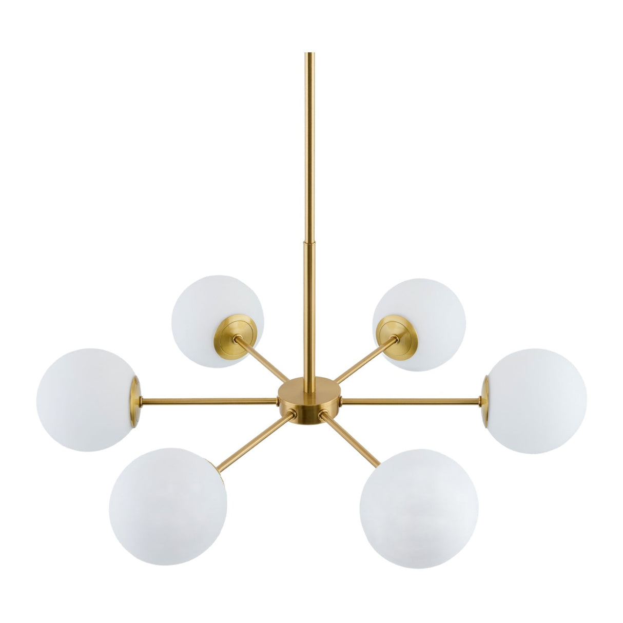Modern European furniture - White Glass Orb 6-Light Chandelier - www.oroa.com