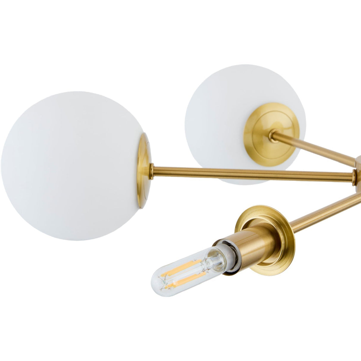 Modern European furniture - White Glass Orb 6-Light Chandelier - www.oroa.com