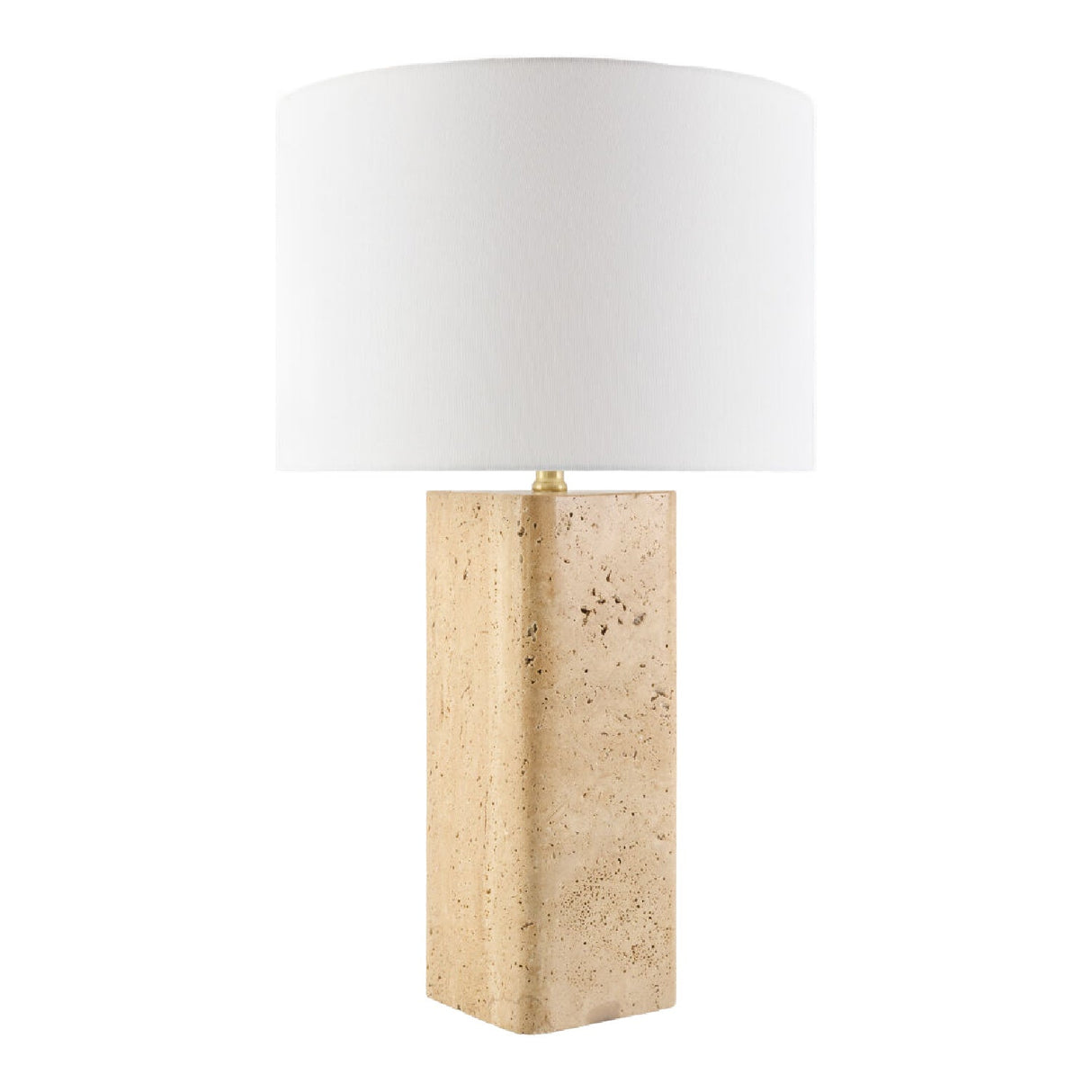 Modern European furniture - Burnished Beige Travertine Table Lamp - www.oroa.com