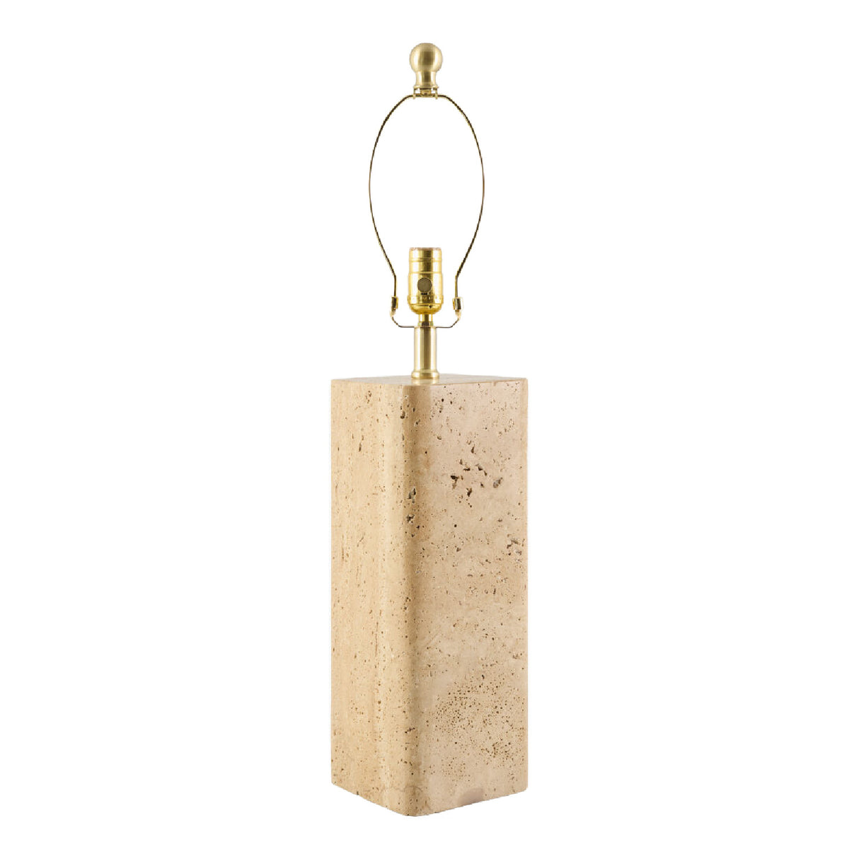 Burnished Beige Travertine Table Lamp | Oroa.com