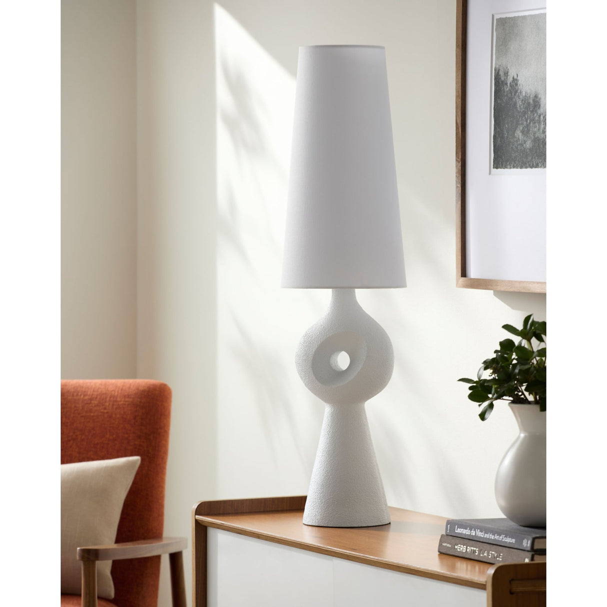 Modern European furniture - Sculptured Base Accent Table Lamp - www.oroa.com