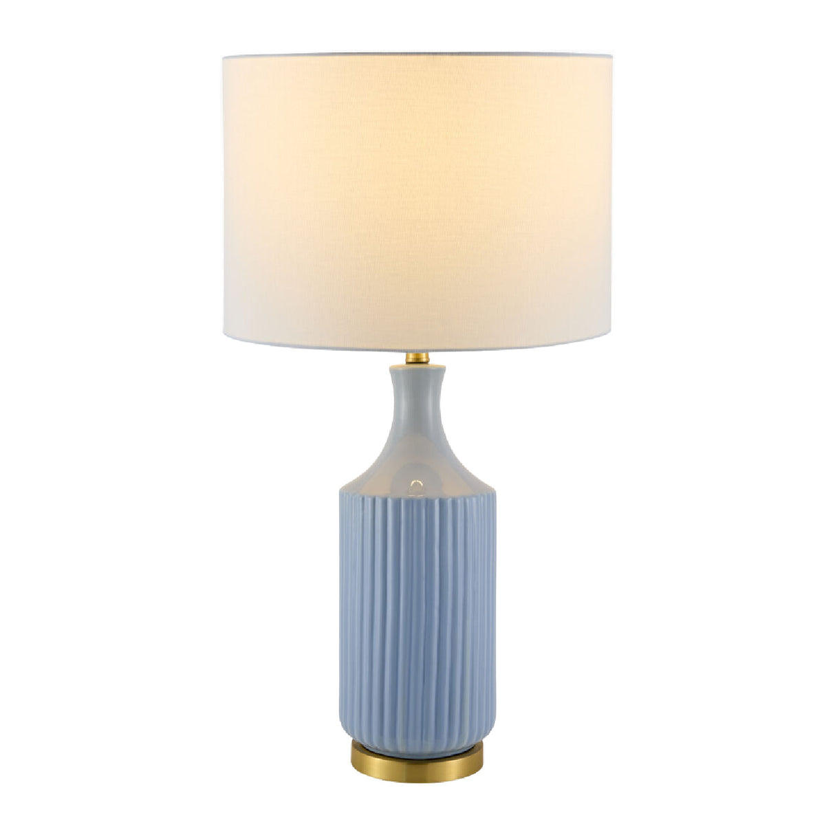 Modern European furniture - Fluted Glazed Ceramic Table Lamp - www.oroa.com