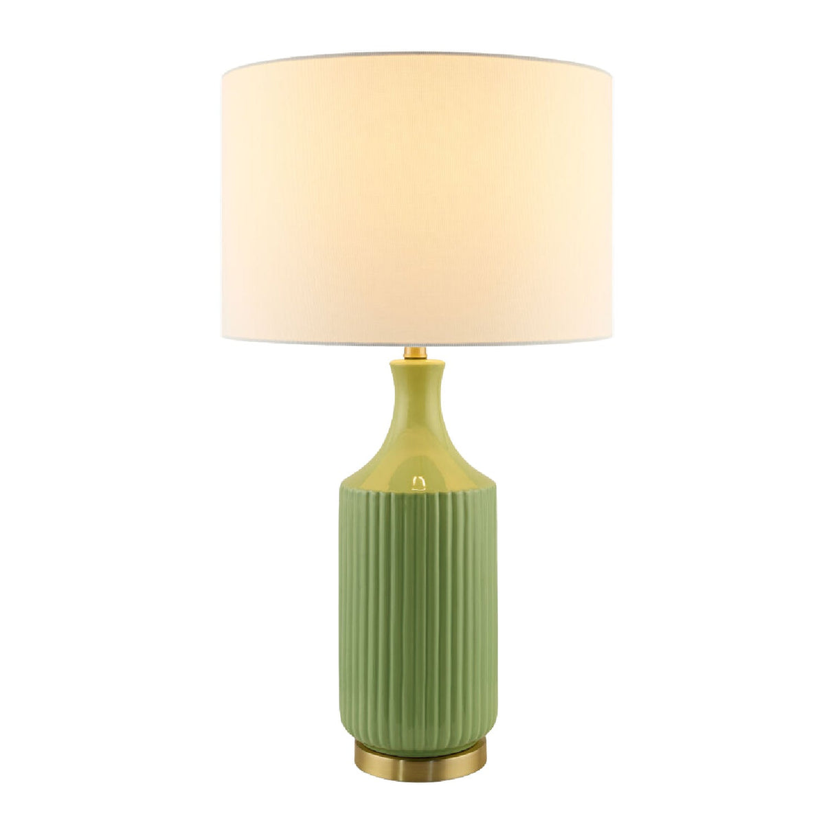 Modern European furniture - Fluted Glazed Ceramic Table Lamp - www.oroa.com