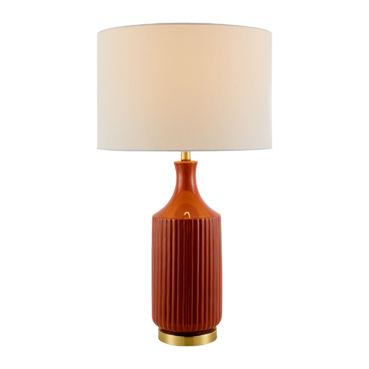Modern European furniture - Fluted Glazed Ceramic Table Lamp - www.oroa.com