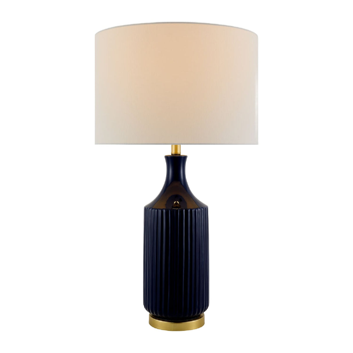 Modern European furniture - Fluted Glazed Ceramic Table Lamp - www.oroa.com