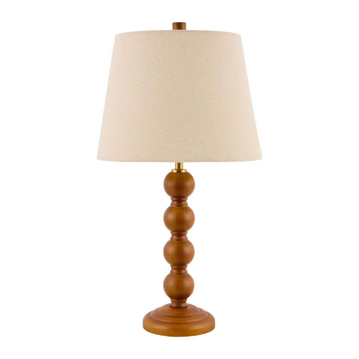 Modern European furniture - Rubberwood Beige Linen Table Lamp - www.oroa.com