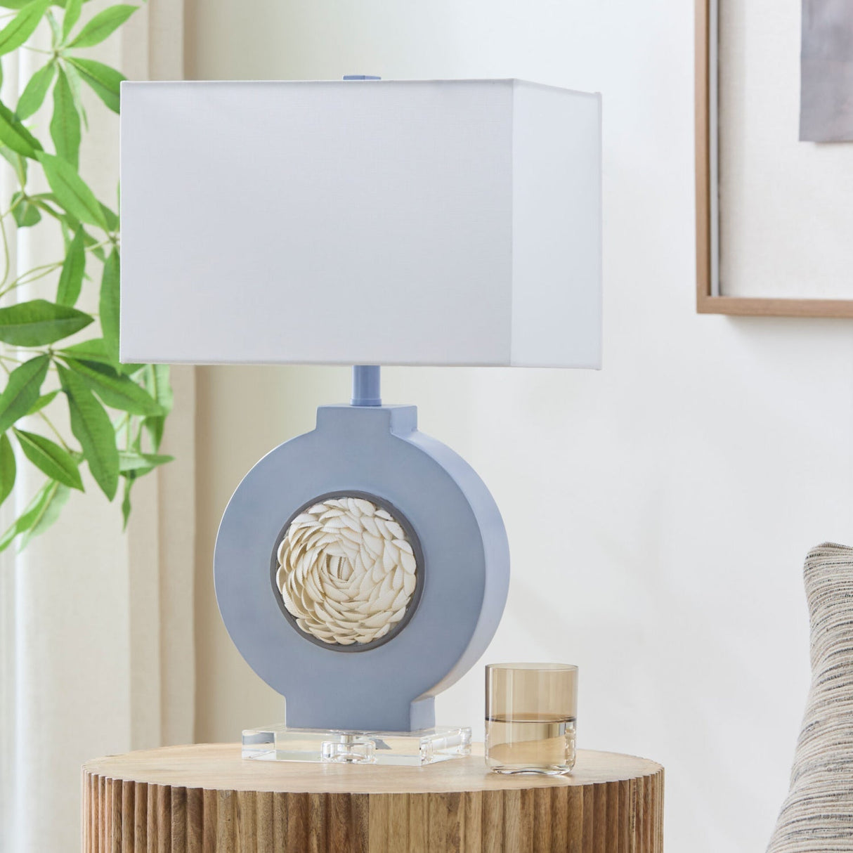Modern European furniture - Shell Embellished Accent Table Lamp - www.oroa.com