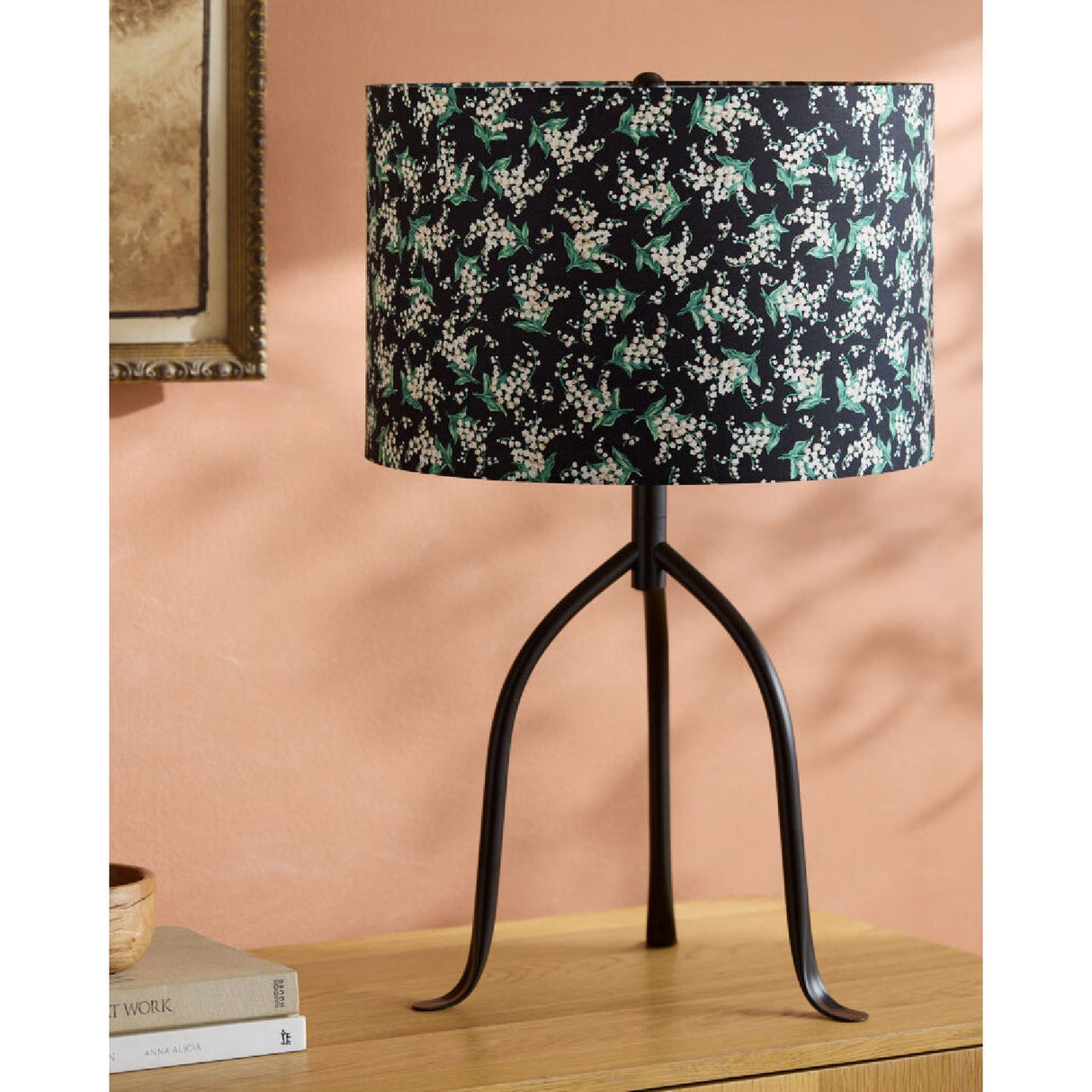 Modern European furniture - Floral Print Linen Table Lamp S - www.oroa.com