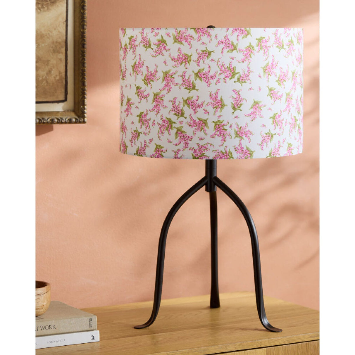 Modern European furniture - Floral Print Linen Table Lamp S - www.oroa.com
