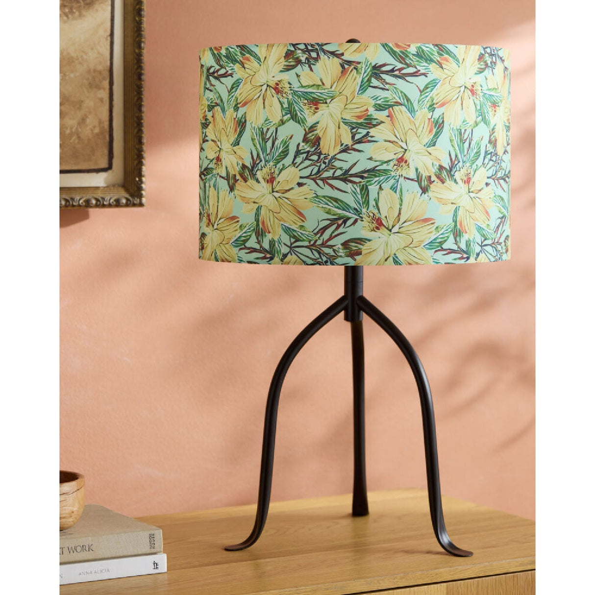 Modern European furniture - Floral Print Linen Table Lamp S - www.oroa.com