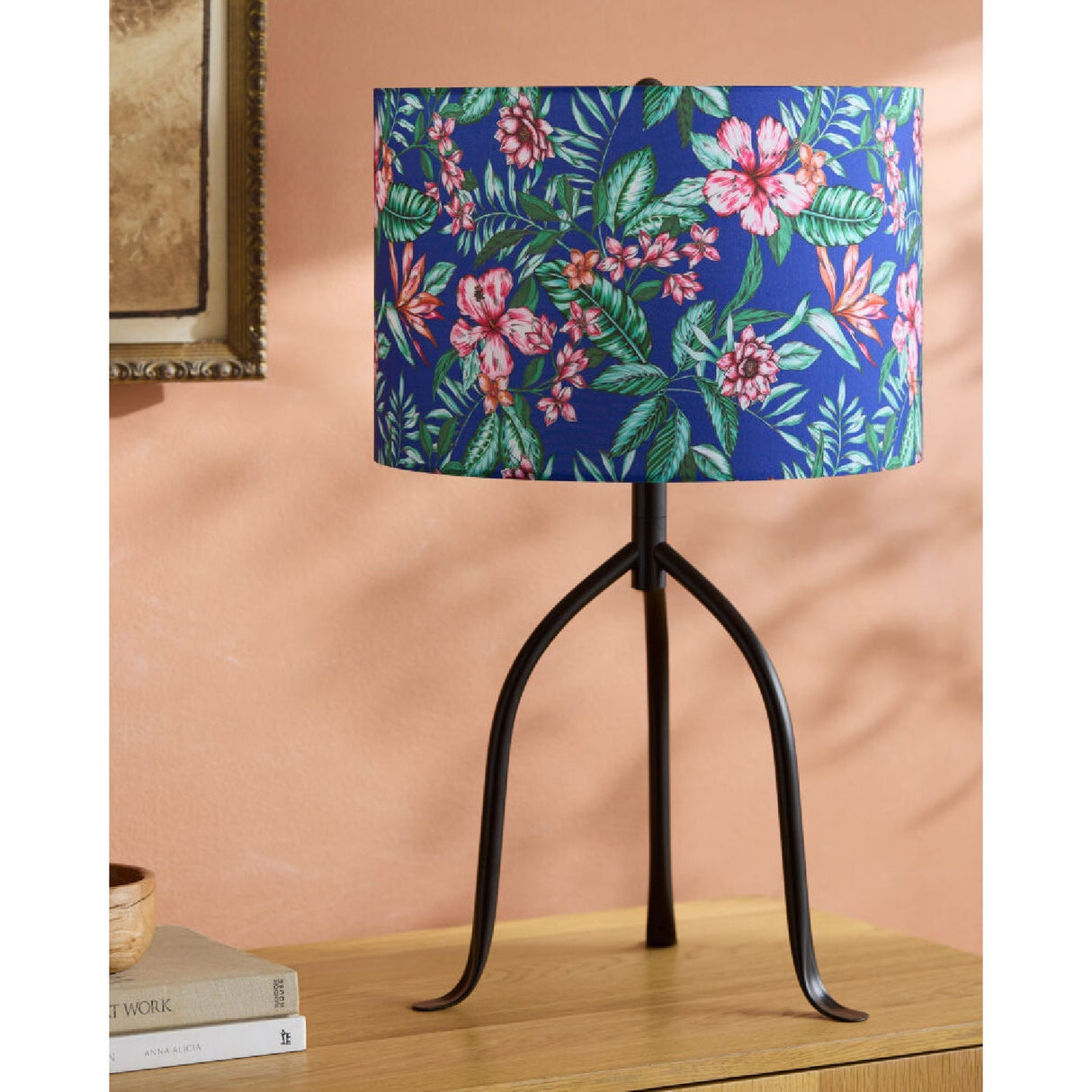 Modern European furniture - Floral Print Linen Table Lamp S - www.oroa.com