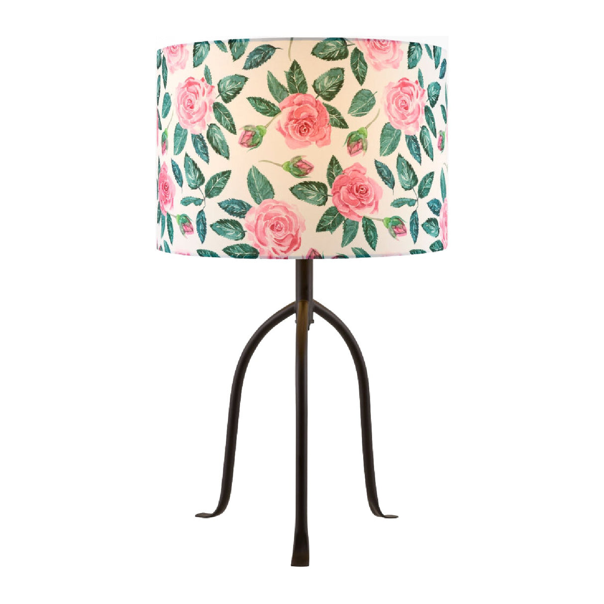 Modern European furniture - Floral Print Linen Table Lamp S - www.oroa.com