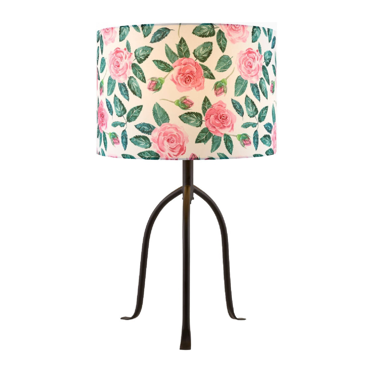 Modern European furniture - Floral Print Linen Table Lamp S - www.oroa.com