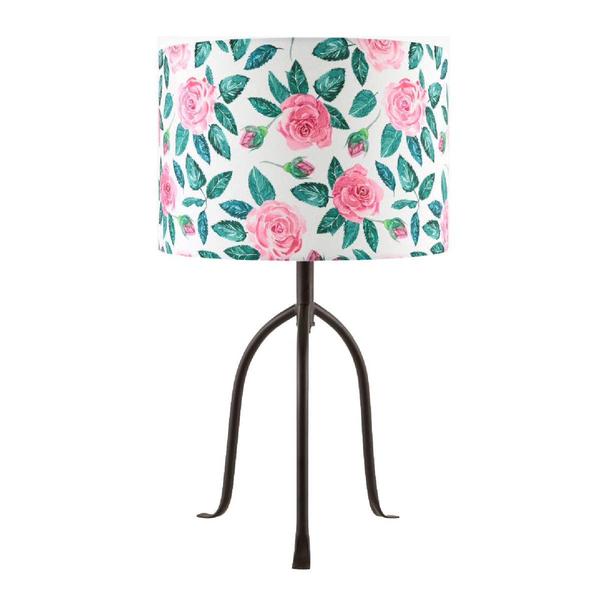 Modern European furniture - Floral Print Linen Table Lamp S - www.oroa.com