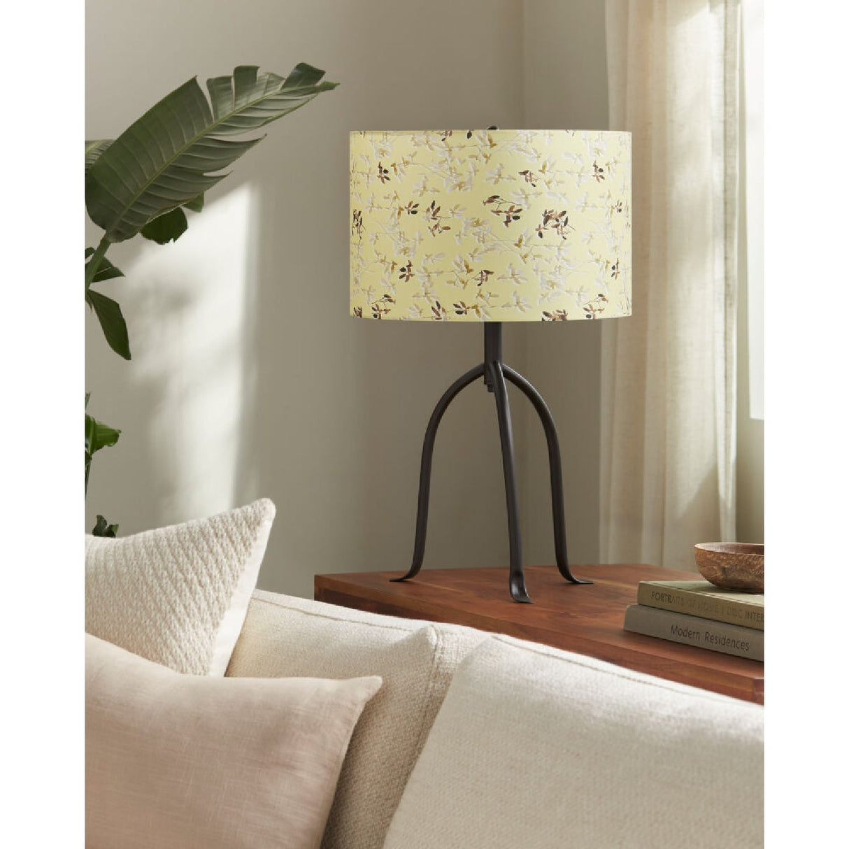 Modern European furniture - Floral Print Linen Table Lamp S - www.oroa.com