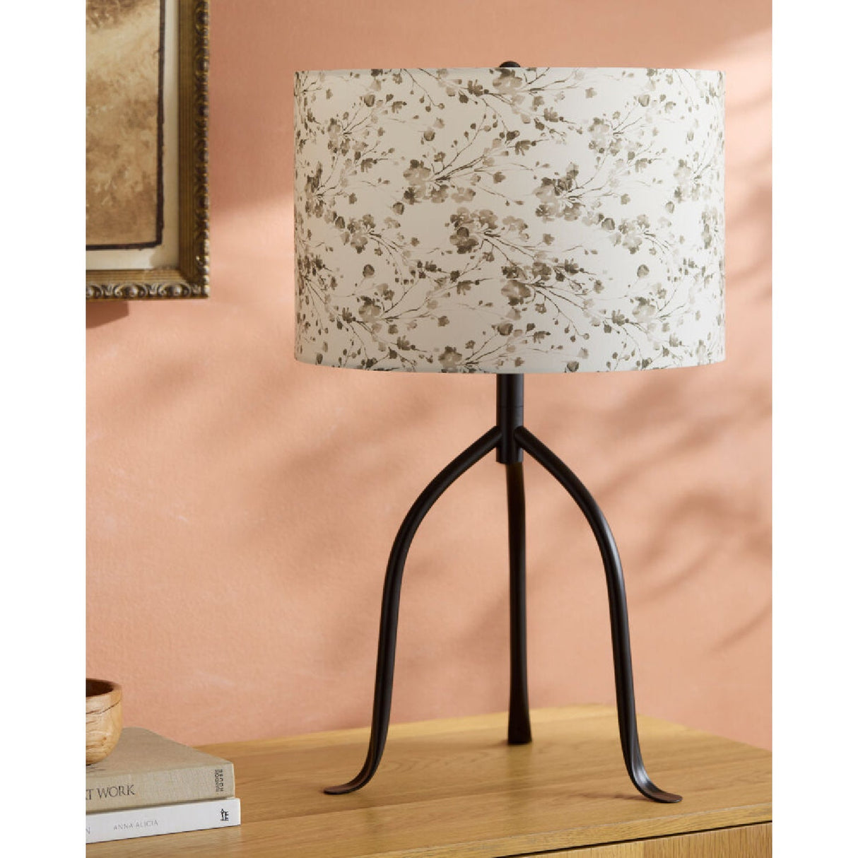 Modern European furniture - Floral Print Linen Table Lamp S - www.oroa.com