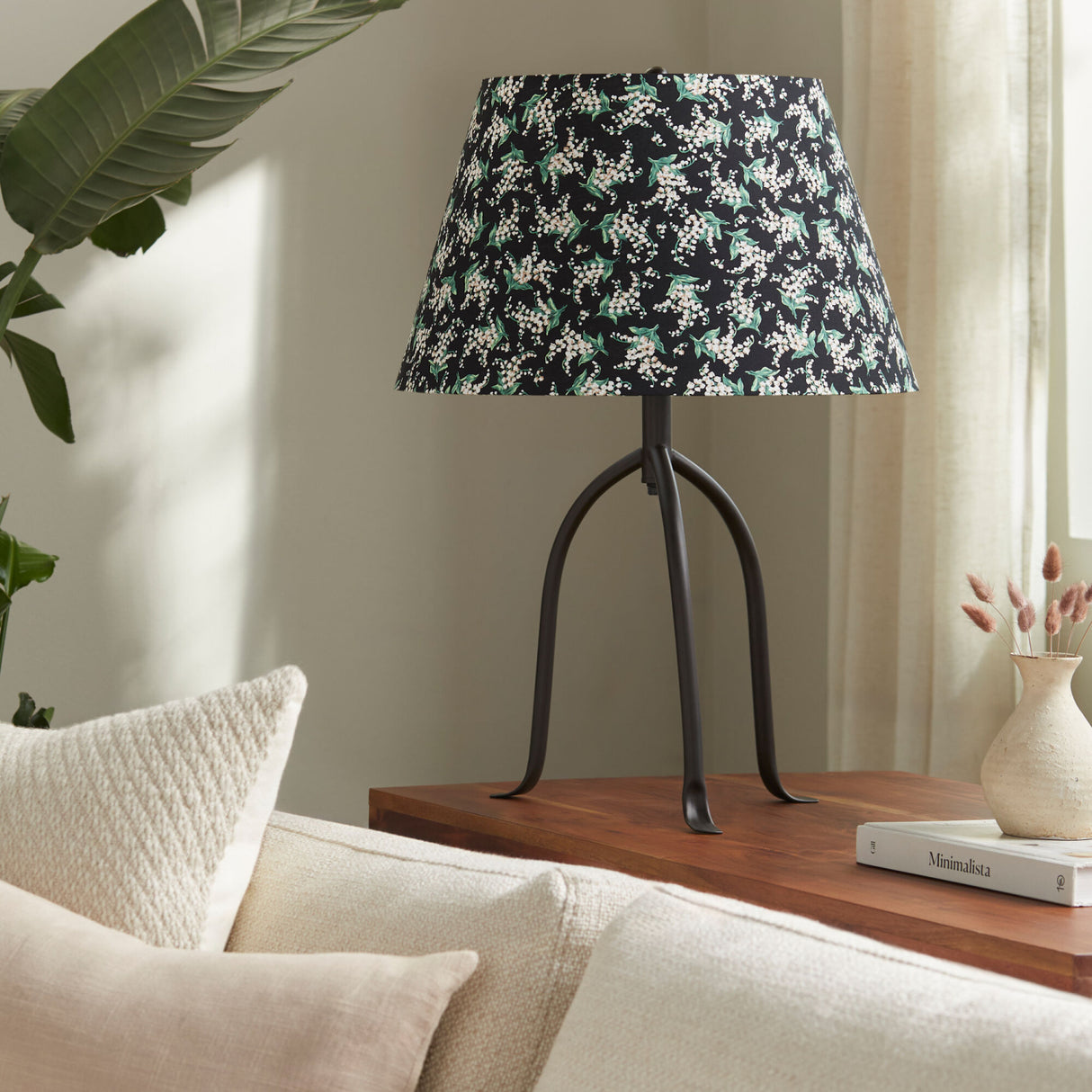 Floral Print Linen Table Lamp L | Oroa.com