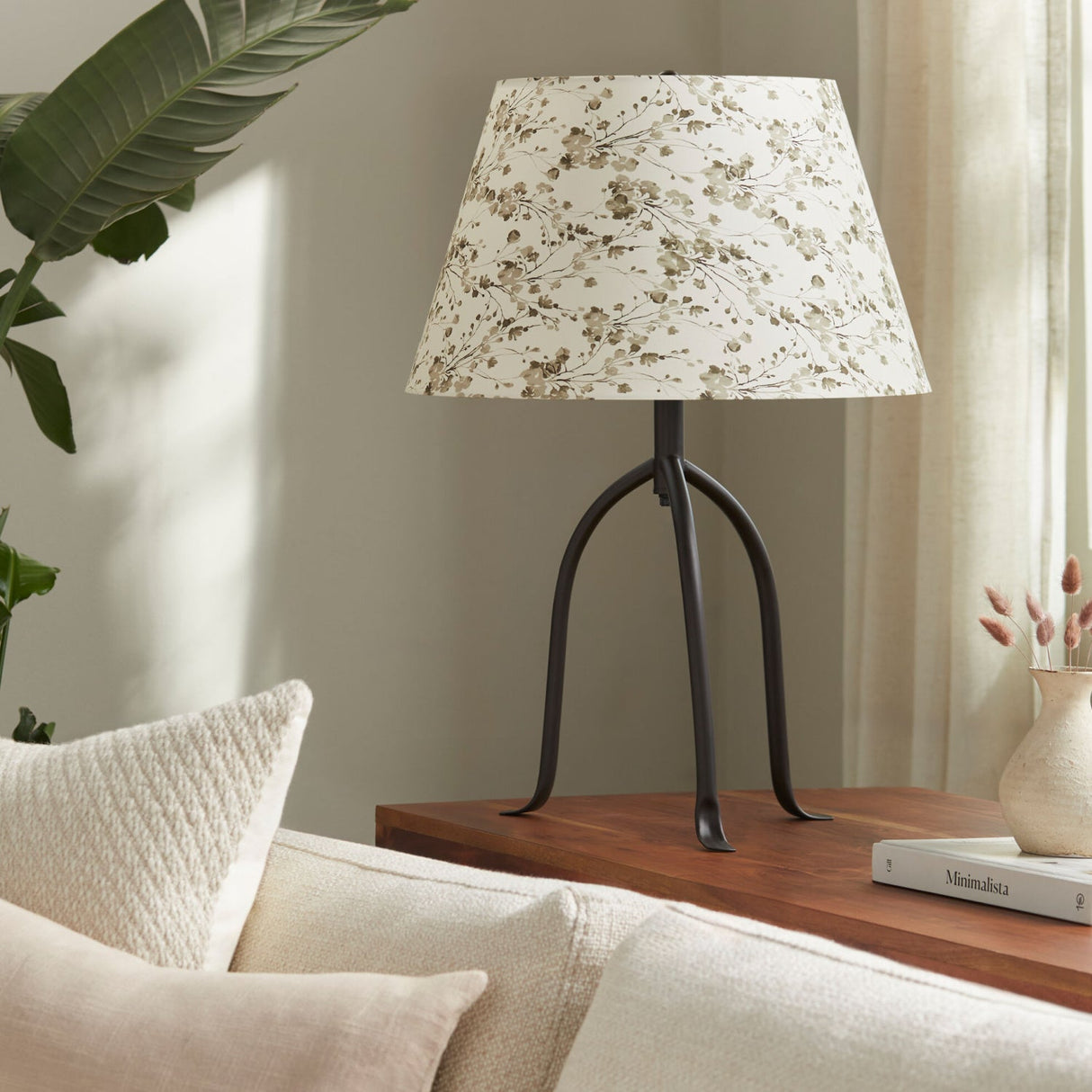 Modern European furniture - Floral Print Linen Table Lamp L - www.oroa.com