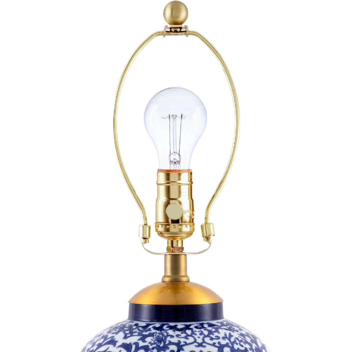 Modern European furniture - Blue Floral Ceramic Table Lamp - www.oroa.com