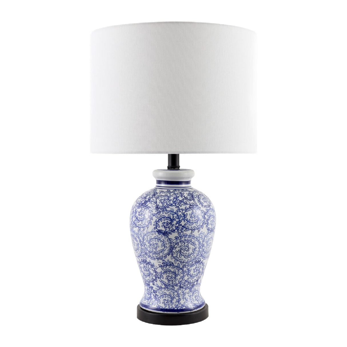 Modern European furniture - Blue Vines Ceramic Table Lamp - www.oroa.com