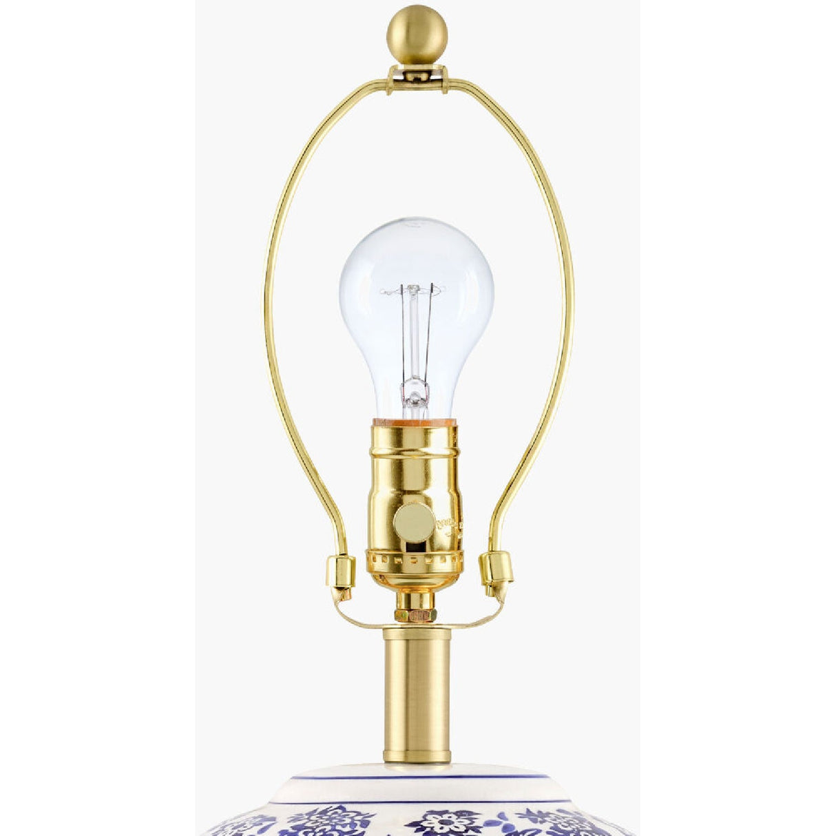 Modern European furniture - Blue Flowers Ceramic Table Lamp - www.oroa.com