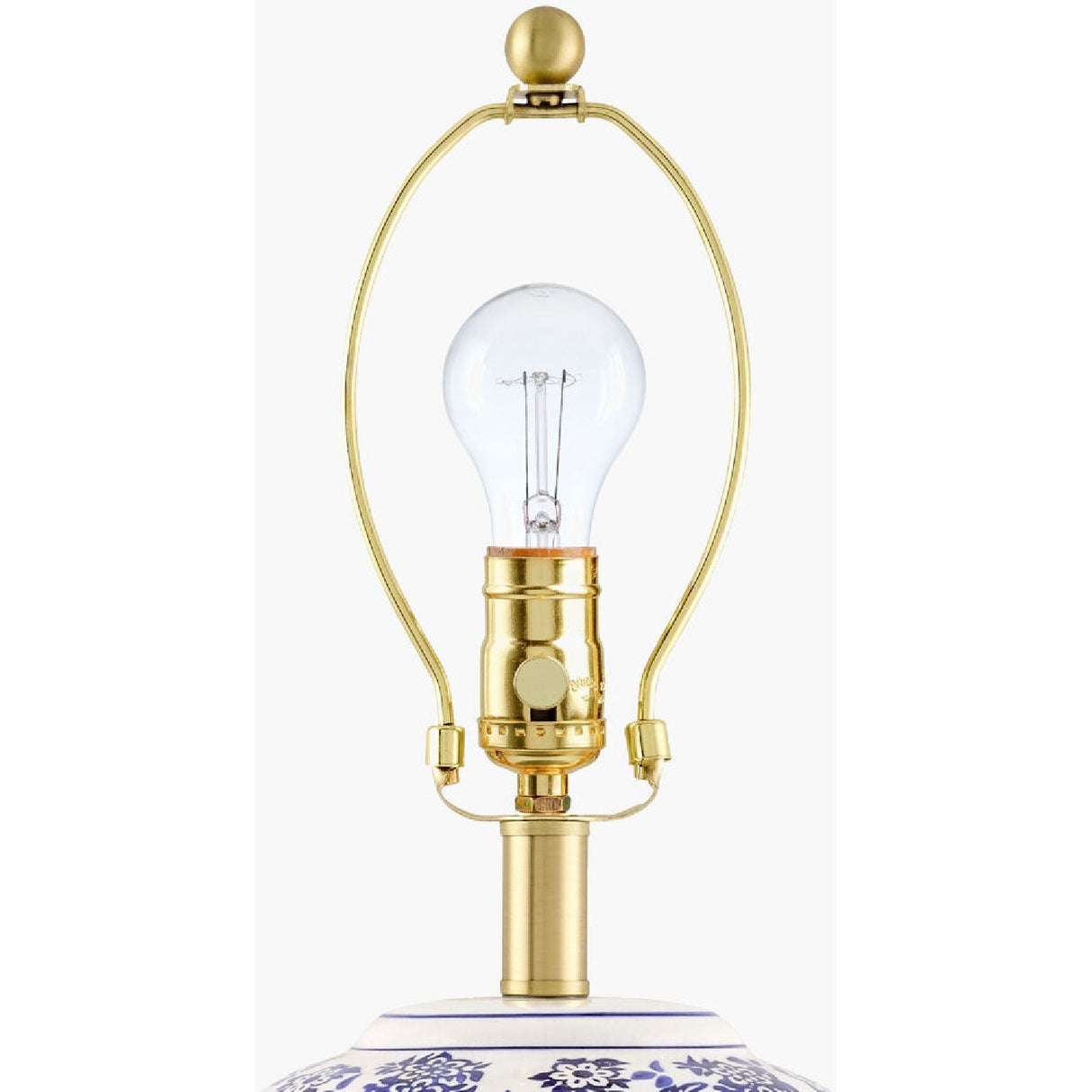 Modern European furniture - Blue Flowers Ceramic Table Lamp - www.oroa.com