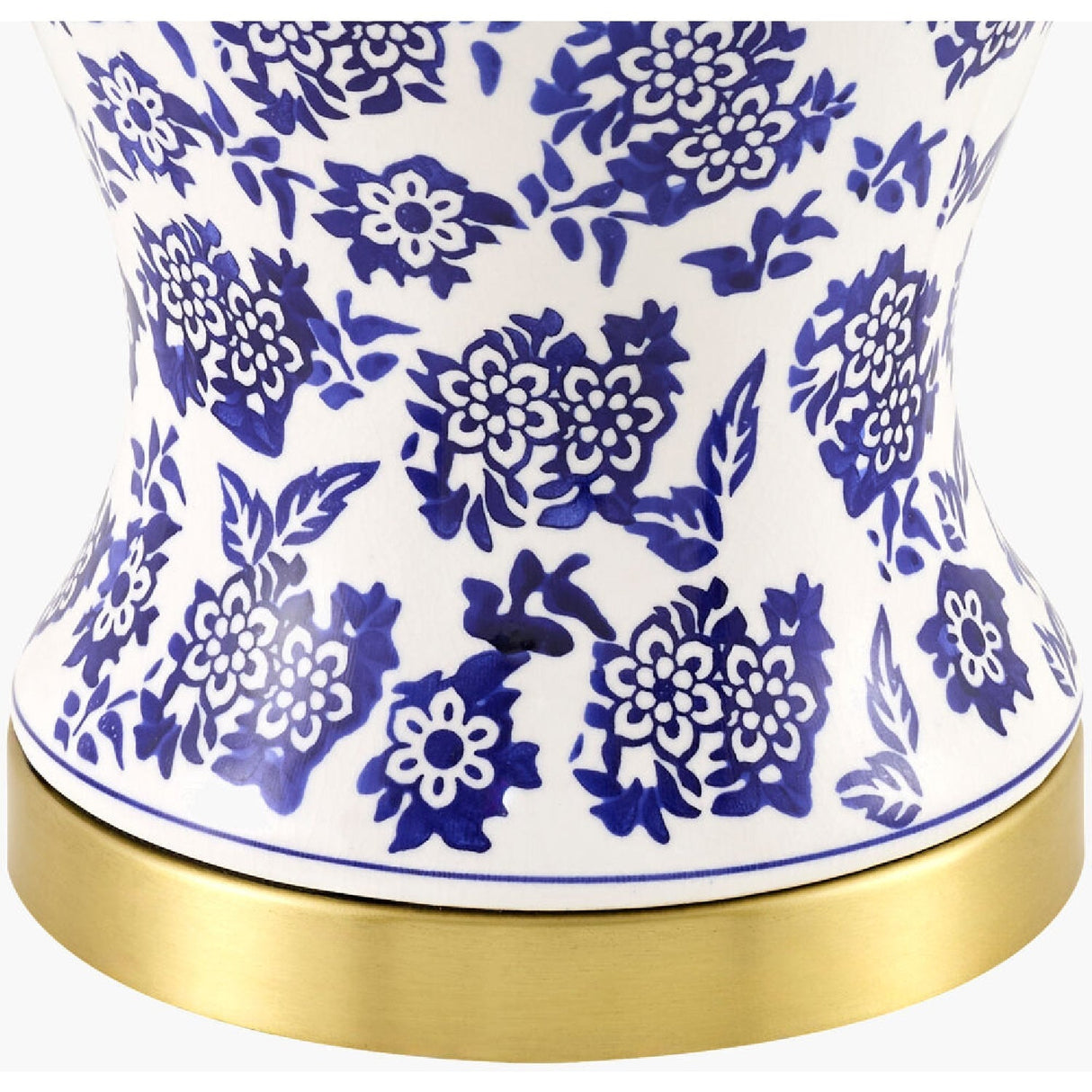 Modern European furniture - Blue Flowers Ceramic Table Lamp - www.oroa.com