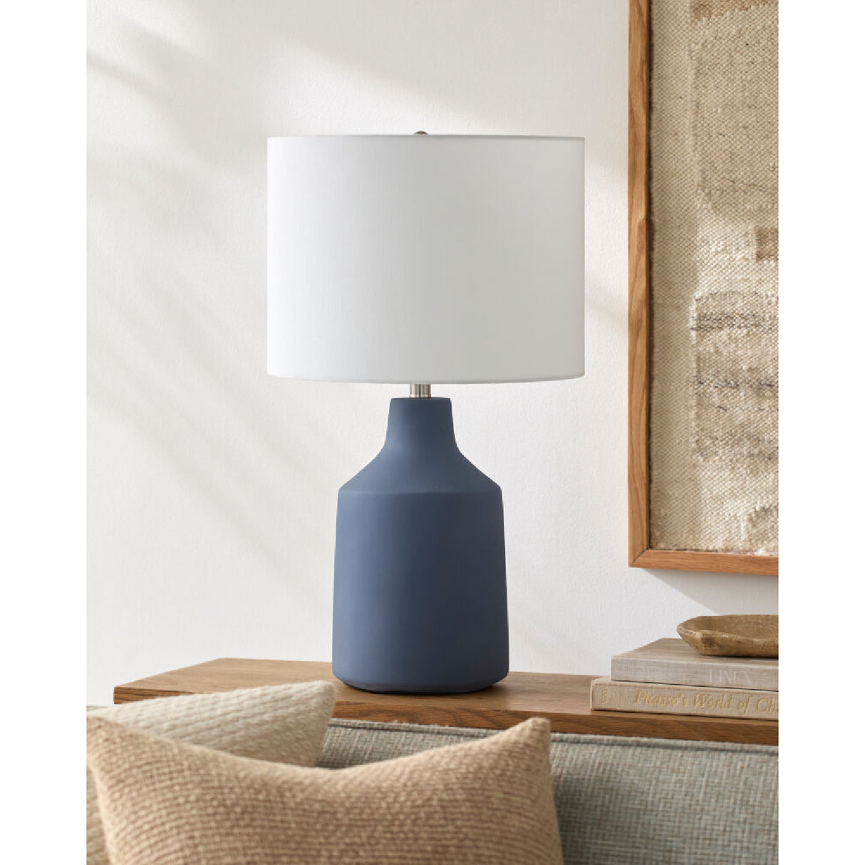 Modern European furniture - Painted Cement Accent Table Lamp - www.oroa.com