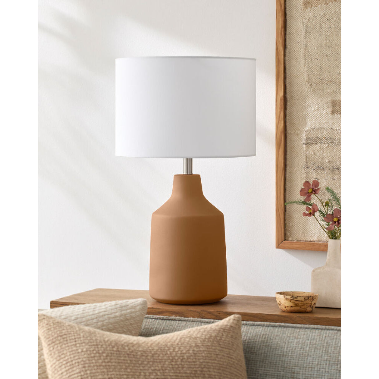 Modern European furniture - Painted Cement Accent Table Lamp - www.oroa.com
