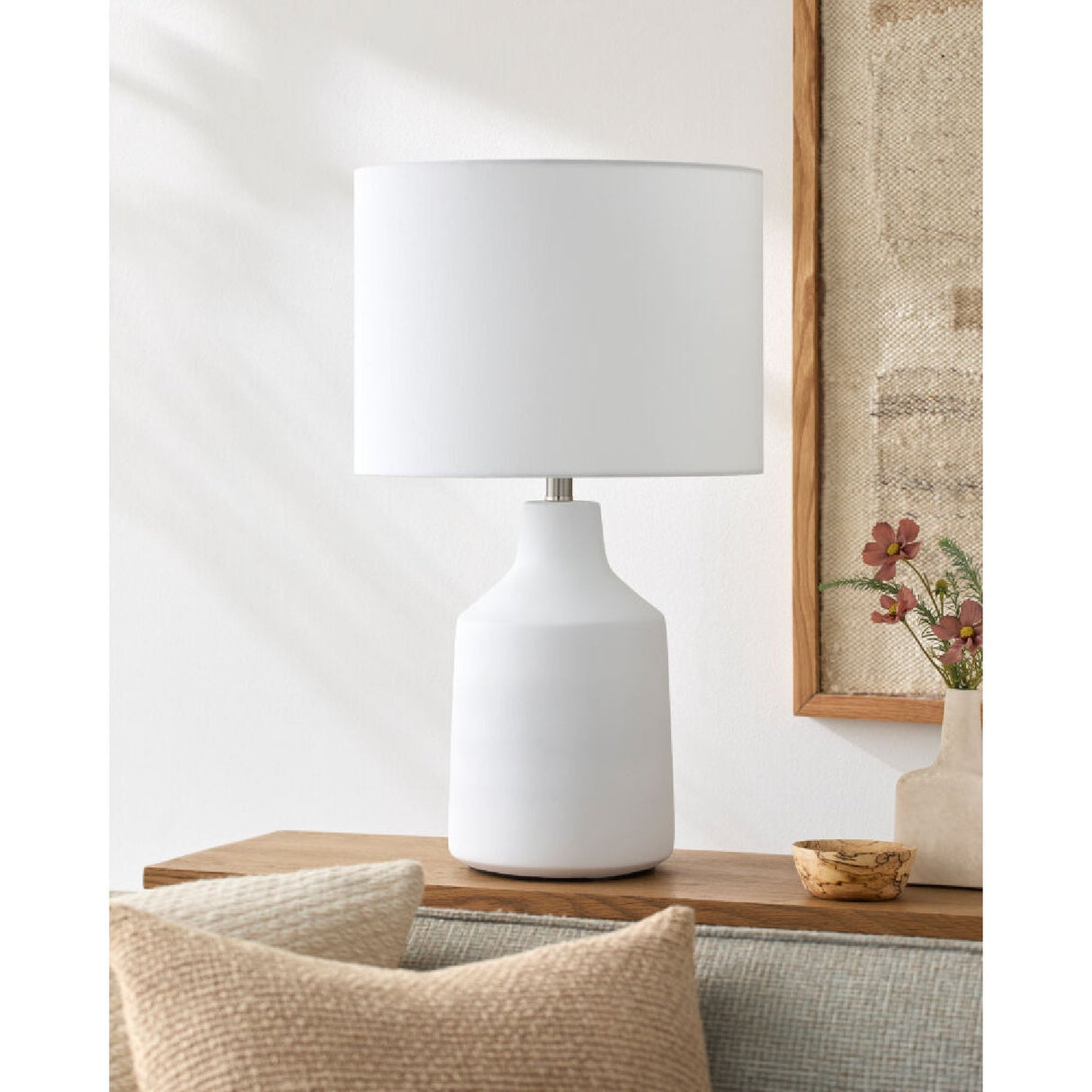 Modern European furniture - Painted Cement Accent Table Lamp - www.oroa.com