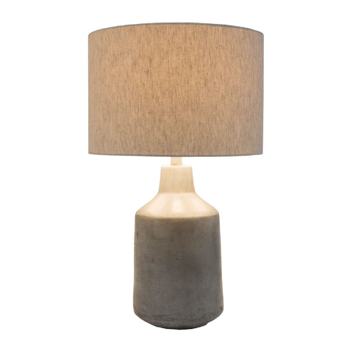 Modern European furniture - Concrete Base Linen Table Lamp - www.oroa.com